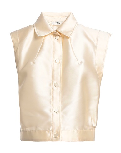 SANDRO Solid colour shirts & blouses Cream 85% Polyester, 15% Silk