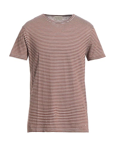 BROOKSFIELD T-shirt Brown 60% Linen, 40% Cotton