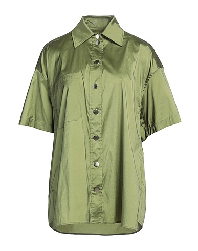 SANDRO Solid colour shirts & blouses Sage green 64% Polyester, 28% Polyamide, 8% Elastane