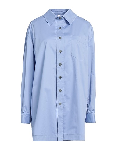 HEVÒ Chemises et chemisiers de couleur unie 98% Coton, 2% Élasthanne