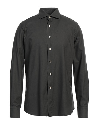 ALESSANDRO GHERARDI Solid colour shirt Dark green 100% Cotton