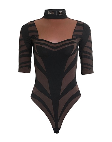 GCDS TOPWEAR Black 93% Polyamide, 7% Elastane
