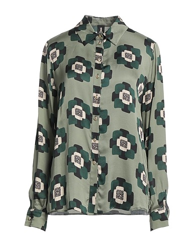 1-ONE Patterned shirts & blouses Sage green 100% Viscose