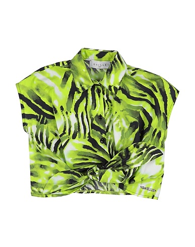 GAëLLE Paris Patterned shirts & blouses Lime green 97% Cotton, 3% Elastane