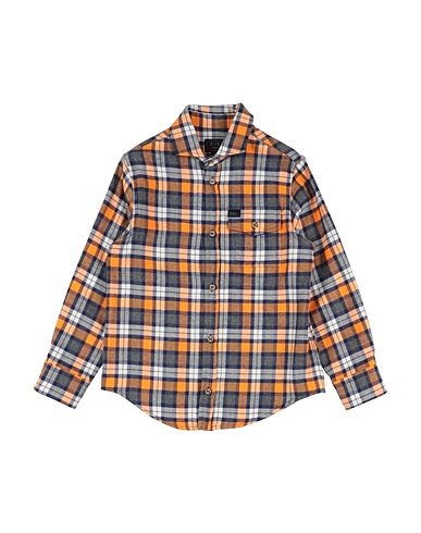 FAY Patterned shirt Orange 100% Cotton