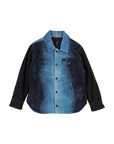 FAY Patterned shirt Midnight blue 100% Cotton, Viscose