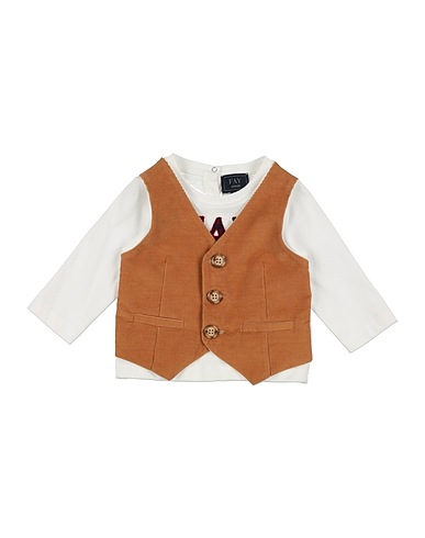 FAY T-shirt Camel 100% Cotton, Wool, Polyamide, Polyester
