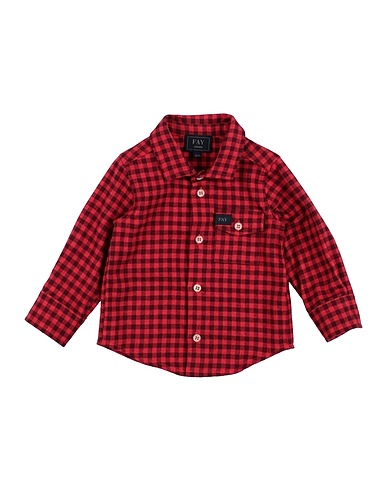 FAY Patterned shirt Red 100% Cotton