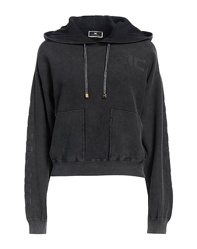 ELISABETTA FRANCHI Hooded sweatshirt Charcoal 100% Cotton