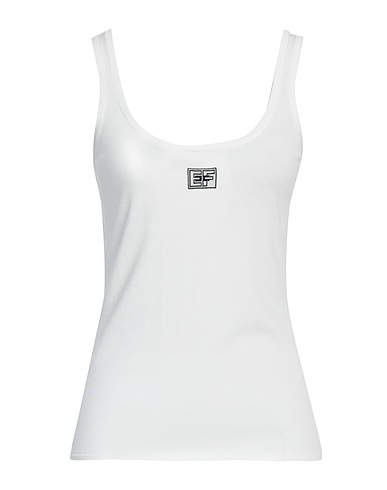 ELISABETTA FRANCHI Top Bianco 71% Viscosa, 29% Poliammide