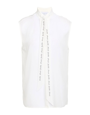 GAëLLE Paris Solid colour shirts & blouses White 100% Polyester