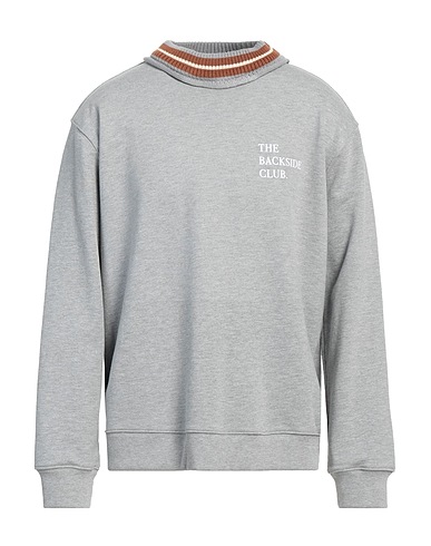 BACKSIDECLUB Sweatshirt Light grey 100% Cotton