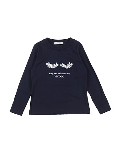 VICOLO T-shirt GIRL Midnight blue 93% Cotton, 7% Elastane