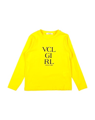 VICOLO T-shirt GIRL Yellow 93% Cotton, 7% Elastane