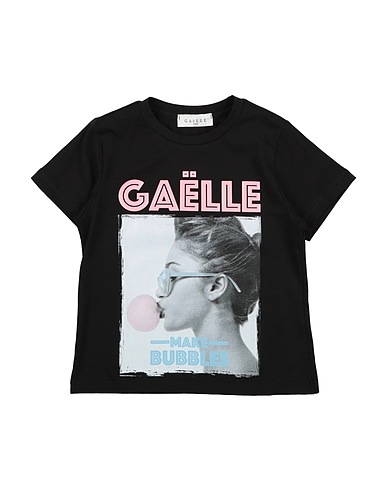 GAëLLE Paris T-shirt Black 95% Cotton, 5% Elastic fibres