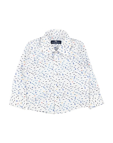 MANUELL & FRANK Patterned shirt White 100% Cotton