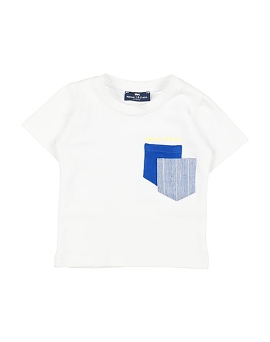 MANUELL & FRANK T-shirt White 90% Cotton, 10% Elastane