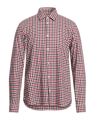 MANUEL RITZ Checked shirt ROSSO 100% Cotton