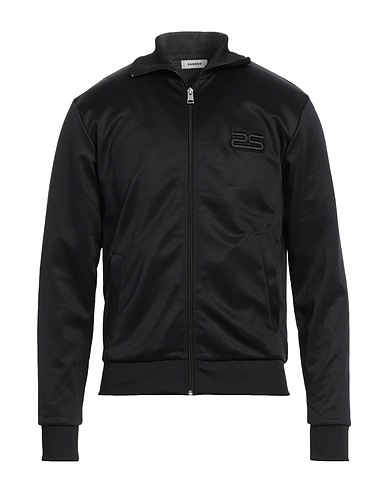 SANDRO Sweatshirt Black 56% Polyester, 44% Cotton, Elastane