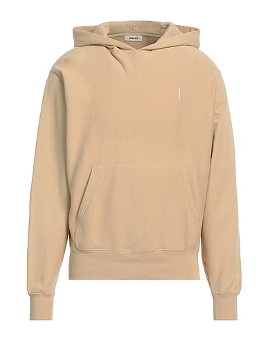SANDRO Hooded track jacket  Beige 100% Cotton, Elastane