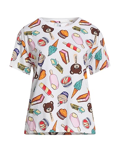 MOSCHINO T-shirt White 93% Cotton, 7% Elastane