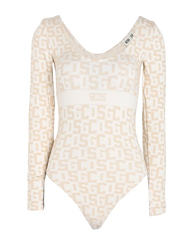 GCDS x WOLFORD TOPWEAR Beige 92% Polyamide, 4% Elastane, 4% Polyester