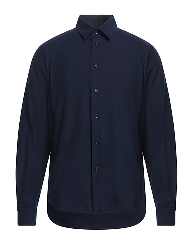 SANDRO Solid colour shirt Navy blue 100% Cotton