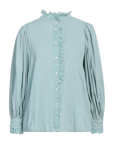 ANTIK BATIK Solid colour shirts & blouses Sky blue 100% Cotton