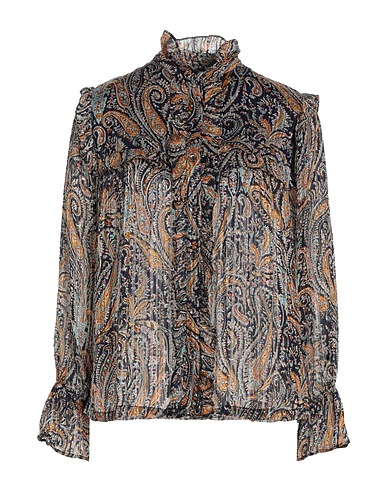 ANTIK BATIK Patterned shirts & blouses Navy blue 100% Viscose