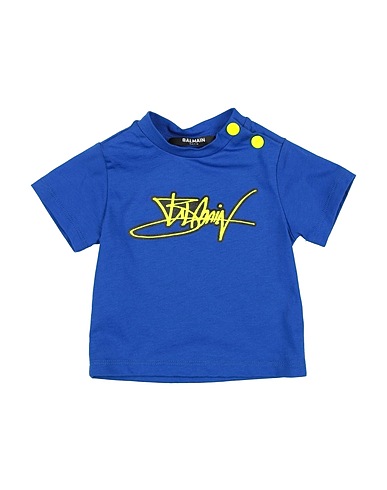 BALMAIN T-shirt Bright blue 100% Cotton