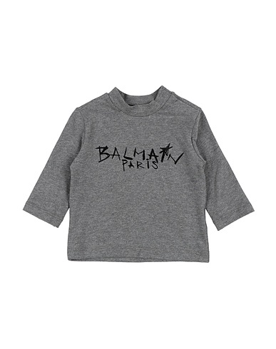 BALMAIN T-shirt Grigio 96% Cotone, 4% Elastan