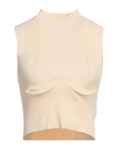 SANDRO Top Cream 63% Viscose, 20% Polyamide, 14% Polyester, 3% Elastane