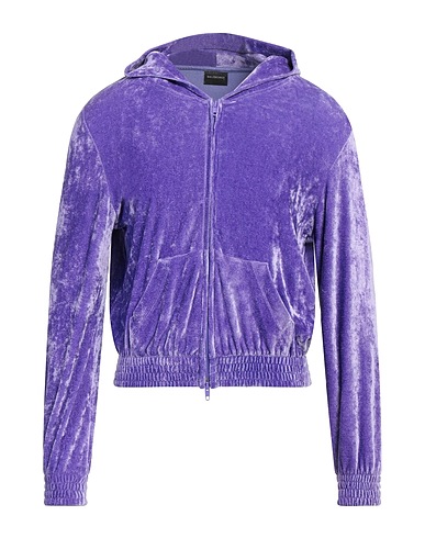 BALENCIAGA Hooded track jacket  Purple 79% Viscose, 19% Polyamide, 2% Elastane
