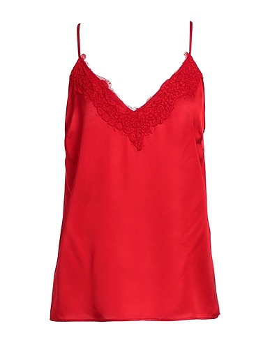 LIU •JO Camisole Red 100% Viscose, Polyamide, Polyester, Cotton