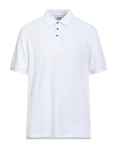 ALPHA STUDIO Polo Blanc 95% Coton, 5% Élasthanne