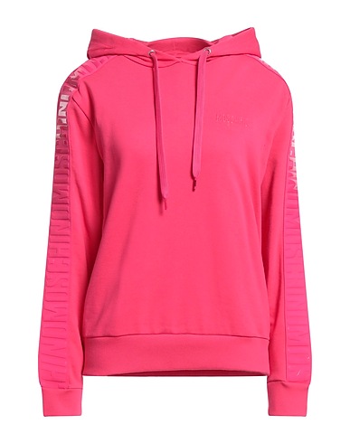 MOSCHINO Hooded track jacket  Fuchsia 100% Cotton, Elastane