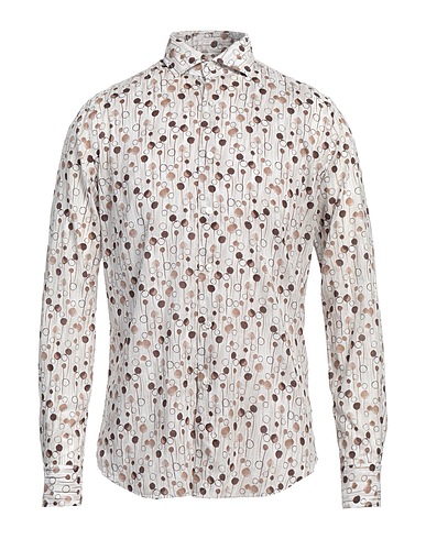CELLINI Patterned shirt Brown 100% Cotton