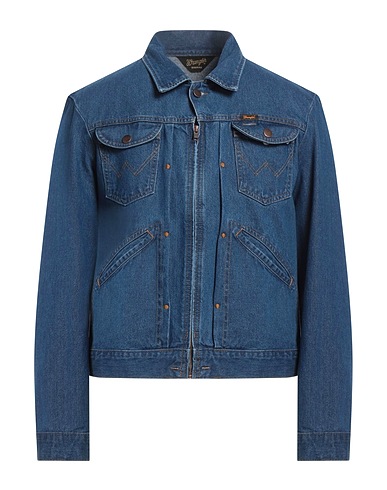 SANDRO x WRANGLER Cazadora vaquera Azul marino 100% Algodón