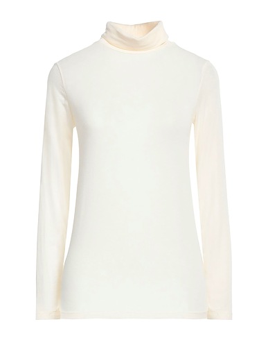 STEFANO MORTARI Basic T-Shirt Cream 64% Viscose, 18% Polyamide, 10% Cashmere, 8% Elastane