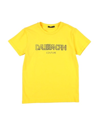 DANIELE ALESSANDRINI T-shirt Yellow 95% Cotton, 5% Elastane
