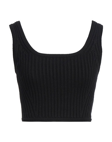 FORTE_FORTE Top Black 95% Virgin Wool, 5% Elastane