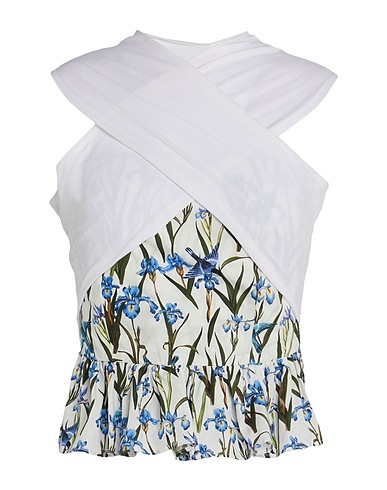 VIVETTA Off-the-shoulder top White 100% Cotton, Viscose, Polyester