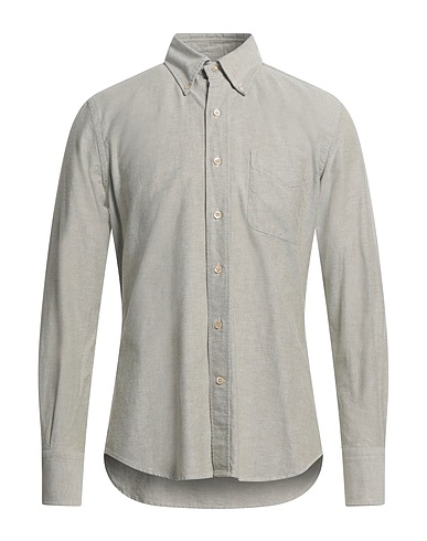 GLANSHIRT Solid color shirt Light grey 100% Cotton
