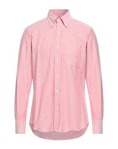 GLANSHIRT Solid color shirt Red 100% Cotton