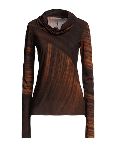 MASNADA T-shirt Brown 77% Polyamide, 23% Elastane