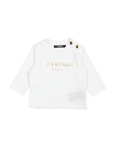 BALMAIN T-shirt Bianco 100% Cotone