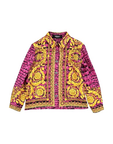 VERSACE YOUNG Patterned shirts & blouses Fuchsia 100% Silk