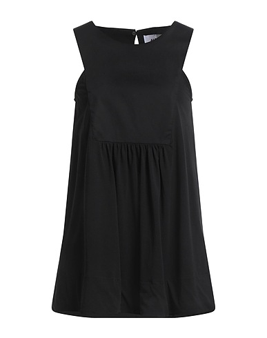ALPHA STUDIO Top Black 95% Cotton, 5% Elastane
