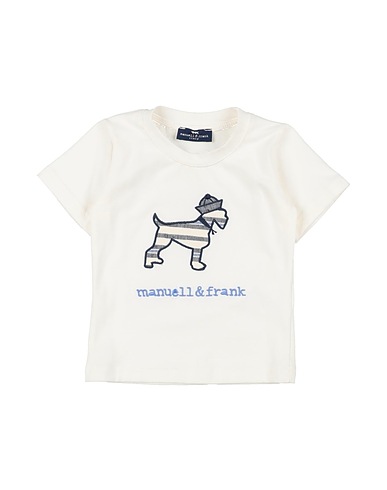 MANUELL & FRANK T-shirt White 95% Cotton, 5% Elastane