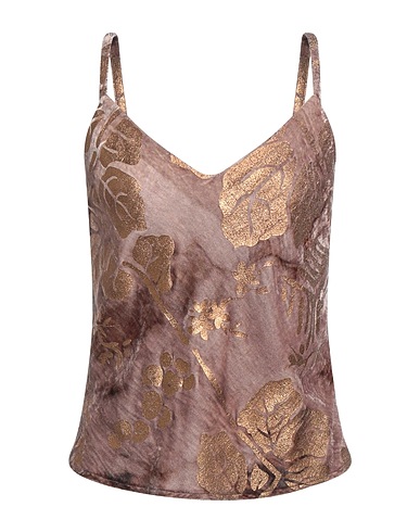 GENTRYPORTOFINO Top Taupe 82% Viscose, 18% Silk